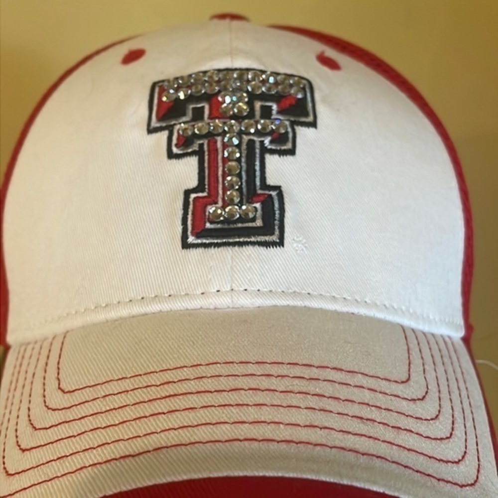 TEXAS TECH Bling Logo Baseball Cap Size S and M Officially Licensed - Picture 4 of 11